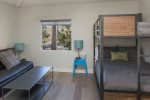 A great kids or teen pad, Bedroom 3 has two full bunks and a futon